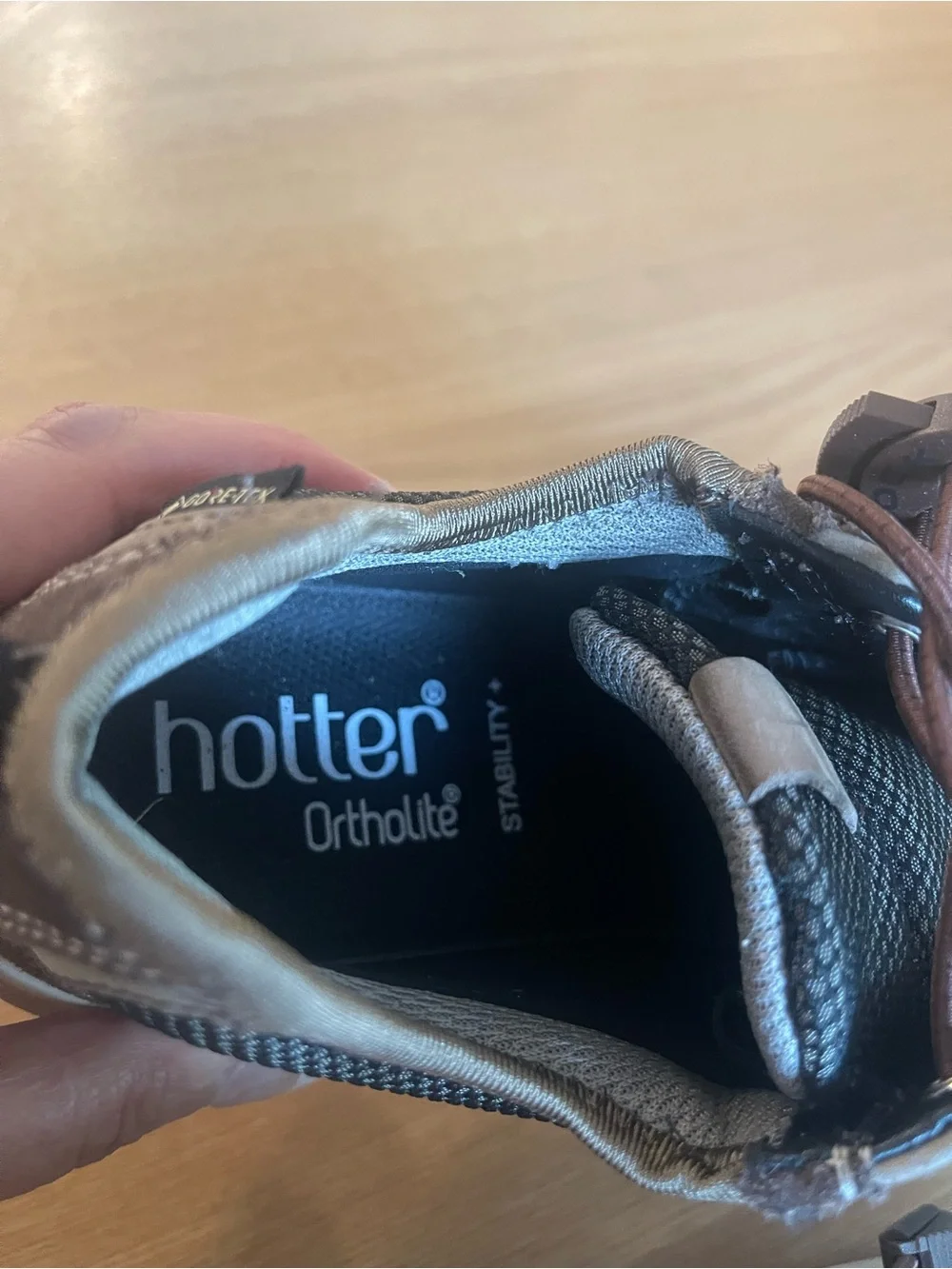 Hotter Explore GTX women’s Olive and Brown Hiking Shoe sz6 NEW